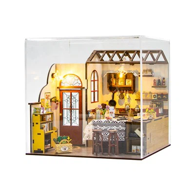 Кухня тема DIY Doll House Kit з пиловим покривом
